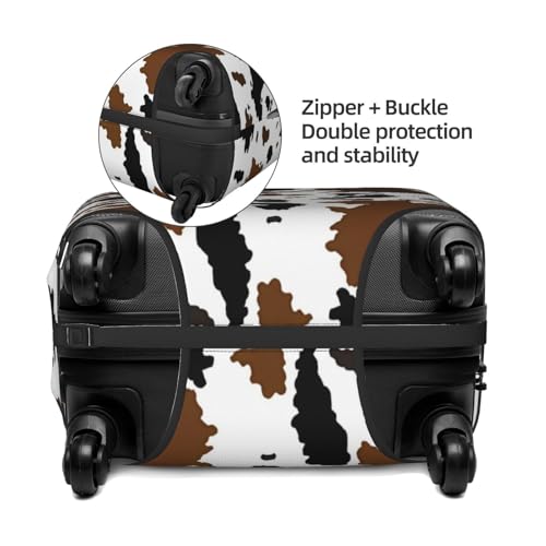 Cow Animal Texture Travel Luggage Cover Suitcase Protector Bag, Fits 18-32 Inch Luggage, Double-Sided Printed Baggage Covers For Kid And Adult,X-Large4