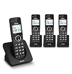 VTech ES2003 Cordless Phone with Nuisance Call Blocker, Easy-to-Read Backlit Display, ECO Mode, 18 Hours Talk-time, Volume Booster, Handsfree Speakerphone, Speed Dial, DECT, 4 Handsets