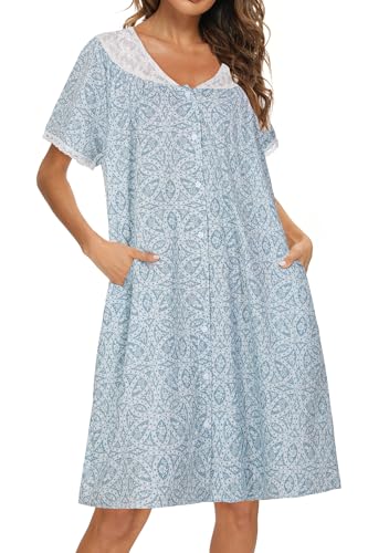 AVIIER 100% Cotton House Dress for Women Short...