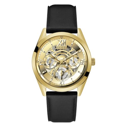 Guess Tailor Montre Homme Acier Doré Cuir Gw0389g2 - vue 2