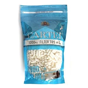 1000 filters – Cartel Slim 6mm filter tips + extra rolling paper