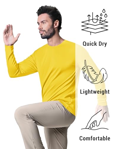 KEFITEVD Men's UPF 80+ Sun Shirts Long Sleeve UV SPF Shirts Quick Dry Lightweight Rash Guard Polyester Swim T-Shirt4