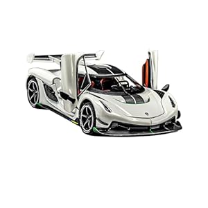 Toy Cars Model Koenigsegg Jesko 1/24 White Alloy Collectibles Die-cast Vehicles with Sound and Light