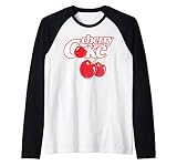 17COKE00137A-002 Coca-Cola Cherry Coke Logo & Cherries Camiseta Manga Raglan