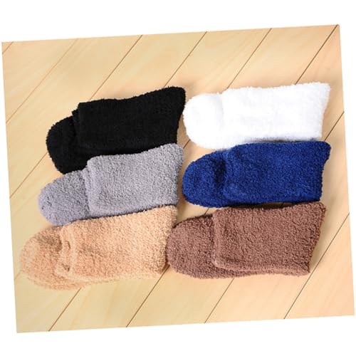 1 Pair Ankle Socks Fluufy Socks Men Winter Bed Sleep Coral Fleece Floor4