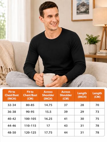 Image of BODYCARE Heat MAX - Fur Fleece Inside Men Round Neck full Sleeves Thermal Gold Plus Premium Range for Very high Warmth