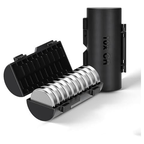 KIWIFOTOS (2 Pack) CR2032 Coin Cell Battery Case Organizer Holds 20pcs CR2032 CR2025 CR2016 CR2320 CR2325 CR2330 CR2335 CR2354 CR2412 CR2430 CR2450 Button Batteries Holder (Battery Not Included) Cover