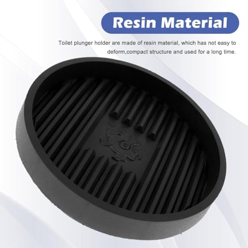 Image of 2 Pcs Black Toilet Plunger Holder Only, Air Drying Tray for Quick Dry, Universal Plunger Holder for Bathroom and Kitchen