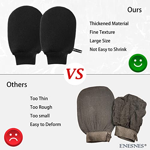 Thickened-Exfoliating-GloveENESNES-2PCS-Exfoliating-Body-Scrubber-for-ShowerKorean-Exfoliating-MittSpecial-Dead-Skin-Remover-and-Exfoliator-for-BodyGreat-for-Spray-Tan-Removal-or-Keratosis-Pilaris