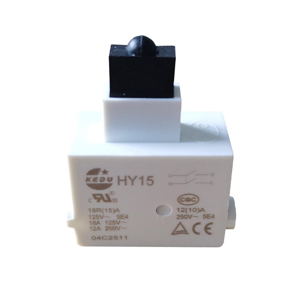 KEDU HY15 Push Button Switch,On Off Trigger Switches for Mitre Saw 2NO 18A 125V 12A 250V 5E4 CQC CE