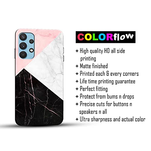 Image of COLORflow Back Cover Compatible with Samsung Galaxy A53 5G | Beautiful Black White Pink Marble | Designer Printed Hard CASE Bumper Back Cover Compatible with Samsung Galaxy A53 5G