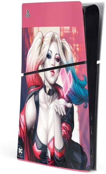 Skinit Decal Gaming Skin Compatible with PS5 Slim Digital Edition Console - Officially Licensed DC Comics Harley Quinn Rebirth Cover #1 Legacy Color Variant Art by Art Germ Design