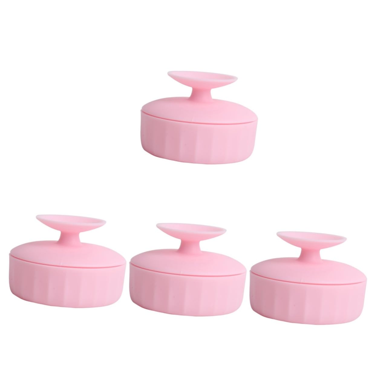 MAGICLULU 4 Stück Reinigungsbox für Make-up-Pinsel pinsel reinigungsmatte brush cleansing pad Silikon-Kosmetikpinselreiniger Silikonbürsten-Reinigungspad Make-up Pinsel Bürste Reinigungspad