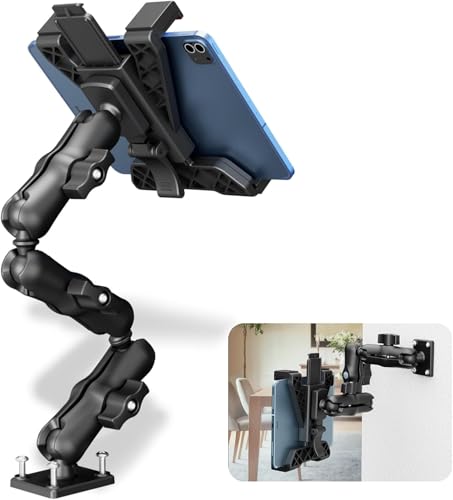 OHLPRO Support Tablette Voiture à Fixation Vissée, Bras Réglable 3 Sections, Rotule 360°, Support iPad/Tablette 7-11 pour Camion, Tableau de Bord, Bureau, Mur