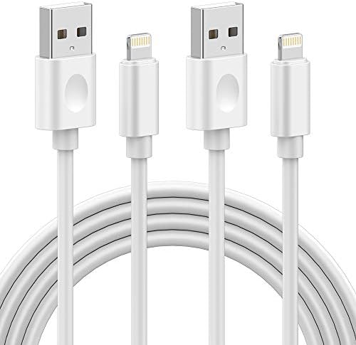 KerrKim iPhone Charger, Lightning Cable 2 Pack 6 Feet Fast Charging High Speed Connector Data Sync Transfer Lightning to USB A Charger Cable Compatible with iPhone Xs Max/X/8/7/Plus/6S/6/SE/5S/iPad