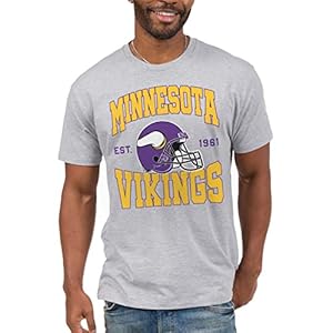 Junk Food Clothing x NFL – Minnesota Vikings – Team Helmet – Unisex Adult Short Sleeve Fan T-Shirt for Men and Women – Size 3X-Large