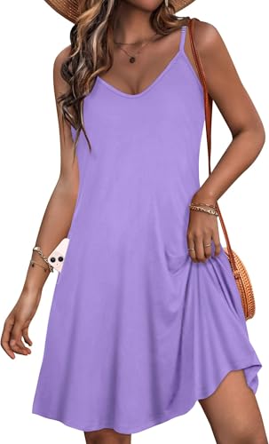Image of JOELLYUS Womens Spaghetti Strap Dress Summer Dresses Beach Cover Ups Casual Sundresses with Pockets 2026