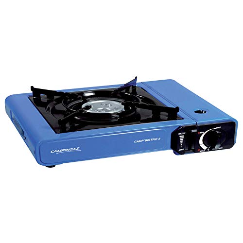 CAMPINGAZ Camp Bistro 2 Réchaud à Gaz 1 Feu, Camping a Cartouche 2200 Watt, Extérieur Compact avec Mallette de...