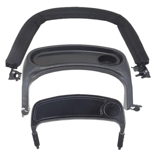 Bandejas | Barra De Parachoques Para Cochecito, Bandeja Ajustable Para Refrigerios Para Cochecito, Accesorio Para Portavasos Para Cochecito De Bebé De 16,5 Pulgadas, Plato De Cena De Metal Para Cochecito De Bebé