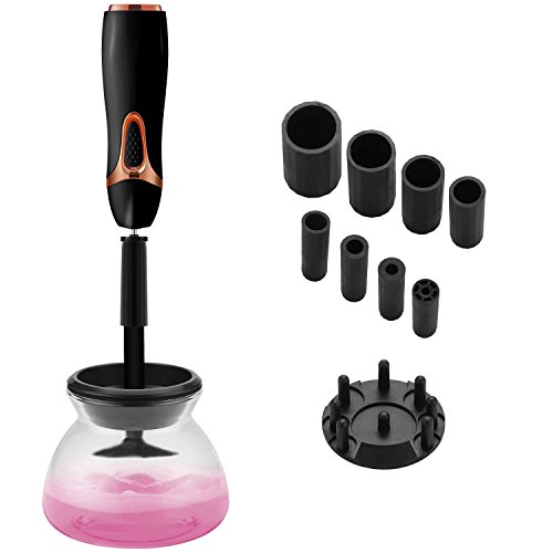 Makeup Brush Cleaner and Dryer, Completely Cleans and Dries All Makeup Brushes in Seconds, Suit for All size Makeup Brushes - Black