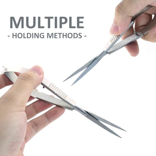 Image of LINLAN Aquatic Plant Spring Scissors for Precise Trimming, Stainless Steel with Top Rebound Feel, Ideal for Aquatic Ferns and Microsorum Pteropus in Planted Tanks