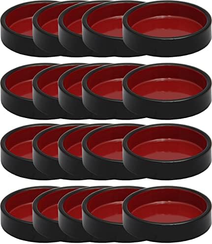 Fukui Craft Ohitsu Musashino Rice Set, Commercial Use, Made in Japan, Black Brush Inner Vermilion Coating (Inner Core) (20 Guests) image 3