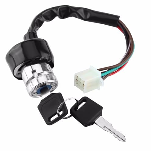 Interrupteur d'allumage moto quad karting clé de contact de rechange 6 fils