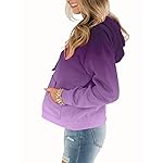 BeadChica Womens Casual Hoodies Crew Neck Long Sleeve Sweatshirts With Pocket Lightweight Pullover Tops - Image 2