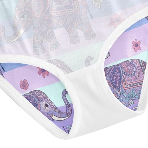 Girls Panties, Elephants Toddler Girl Briefs, Cotton Underwear for Girls, 2T–8 Years4