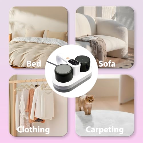 Arotelicht Milbensauger mit UV-Licht Matratzen Staubsauger 14 Kpa 400W Saugleistung 5s Schnellheizung 3.5m Kabel Matratzenreiniger für hygienische Reinigung, für Allergiker Sofa