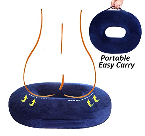 Ecosafeter Donut Hämorrhoiden Sitzkissen-Kissen für Bürostuhl, Einfach und praktisch, Ergonomisches Steißbeinkissen, für Schwangerschaft, Postnatal, Ischias, Steißbein