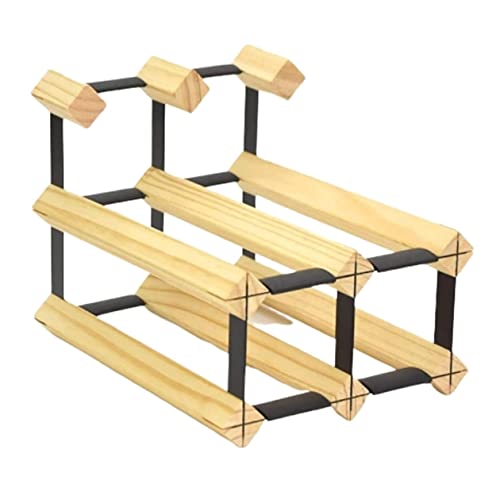 Soporte para botellas de vino de madera 30x23x23 cm miniatura 1