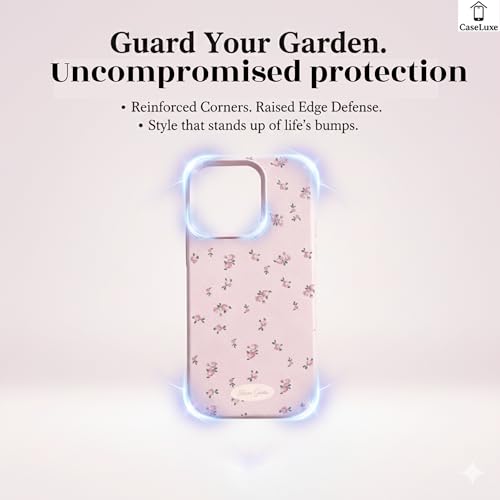 Image of Floral Pattern Phone Case Back Cover Compatible with iPhone 15 Elegant Small Flower Soft Texture Protective Case for Women and Girls-White-Pink