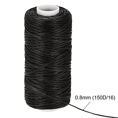 uxcell Set de Hilos Encerados de Poliéster 0.8 mm 55 Yardas para Coser a Mano (Varios Grises, 4 piezas) miniatura 3