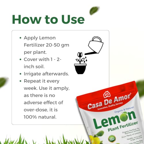Image of Casa De Amor Lemon Plant Organic Fertilizer for Citrus and Lemon Tree Growth and Fruit Yield | Indoor & Outdoor Gardening | 5 kg