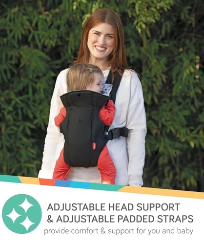 Nuby Classic Baby Carrier: Newborn to Toddler |Face-in and Face-Out Carrier | Black | Lightweight & Comfortable |Removeable Baby Drool Bib | 8-35 lb. (3.6-14 kg) - Image 6