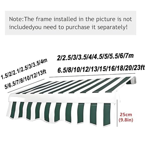 Auvent de balcon rétractable imperméable 5x2,5m store banne manuel extérieur - 8