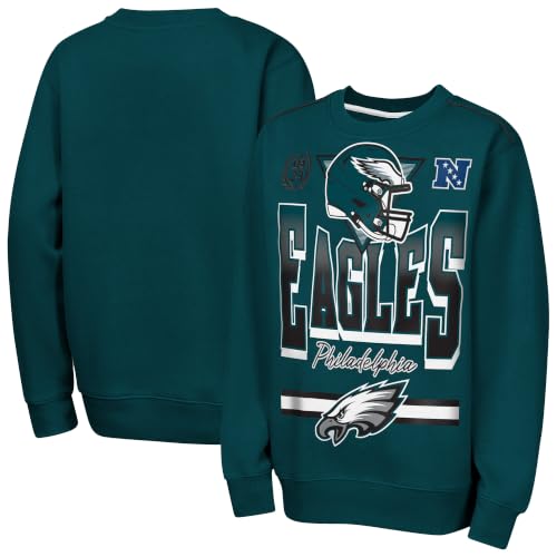 Outerstuff Youth Midnight Green Philadelphia Eagles Run & Gun Fleece Sweatshirt