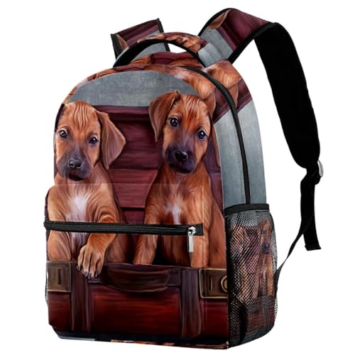 Sac à dos d'école multicolore vintage Teo pour ados et voyages