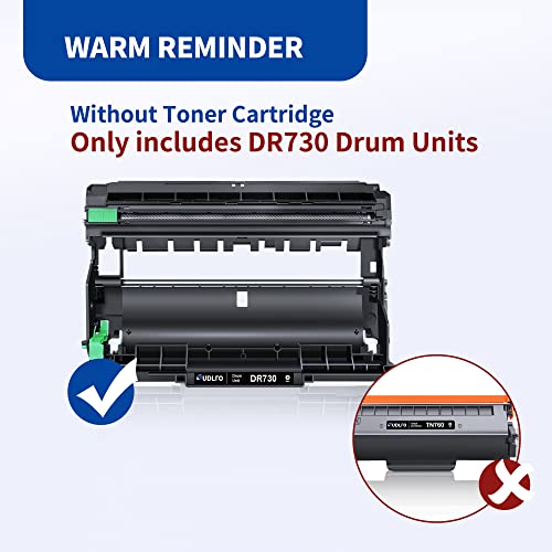 Sudlto Dr730 Drum Unit Brother Dr730 Replacement For Brother Drum Dr730 Dr-730 To Compatible With Mfc-L2750Dw Hl-L2370Dw Mfc-L2710Dw Hl-L2350Dw Dcp-L2550Dw Printer (2 Black, Not Toner) #TOP1