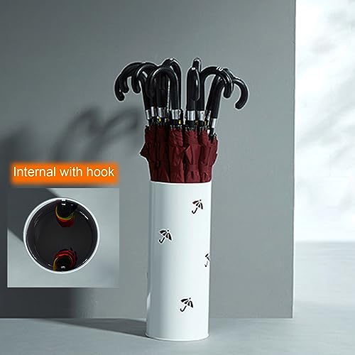 Porte-parapluie rond blanc anti-gouttes pour sol propre - 4