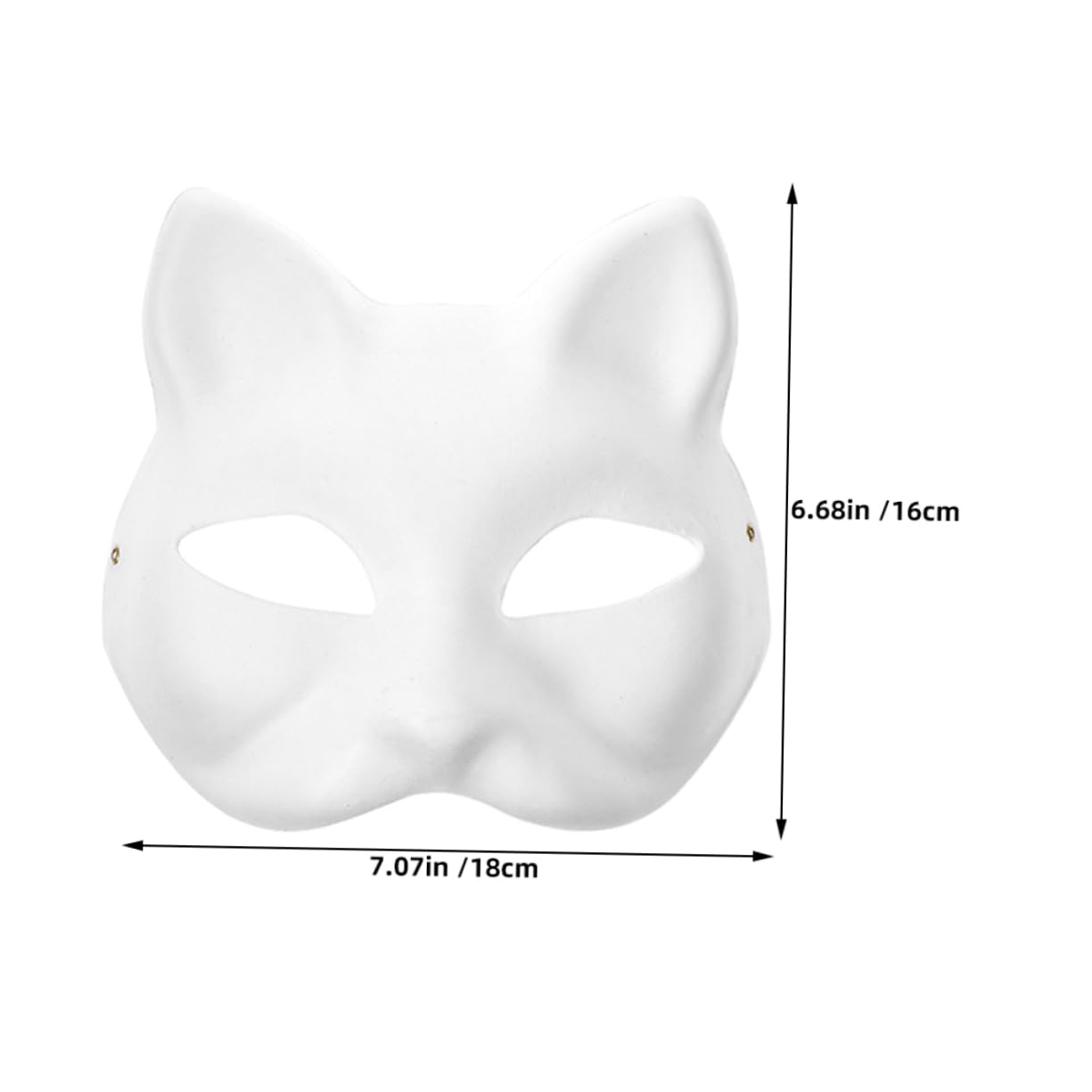 PRETYZOOM 24pcs Blank Cat Masks for Painting Half Face Masquerade Masks for and Adults Unfinished Pulp Cosplay for Arts Crafts Parties