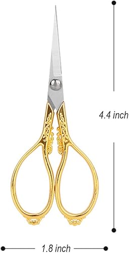 Miniatura 2 de Tijeras pequeñas de bordado de 4.4 pulgadas, puntas resistentes y afiladas de acero inoxidable, tijeras de costura, tijeras para manualidades,