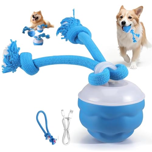 Yurika 猫 おもちゃ自動回転猫ボール 猫 おもちゃ一人遊び 自動猫ボール 猫玩具 3点セット 光るしっぽ 猫ロープおもちゃ 光るボール不規則な動き 3モード USB充電 お留守番に 交換用の紐付き