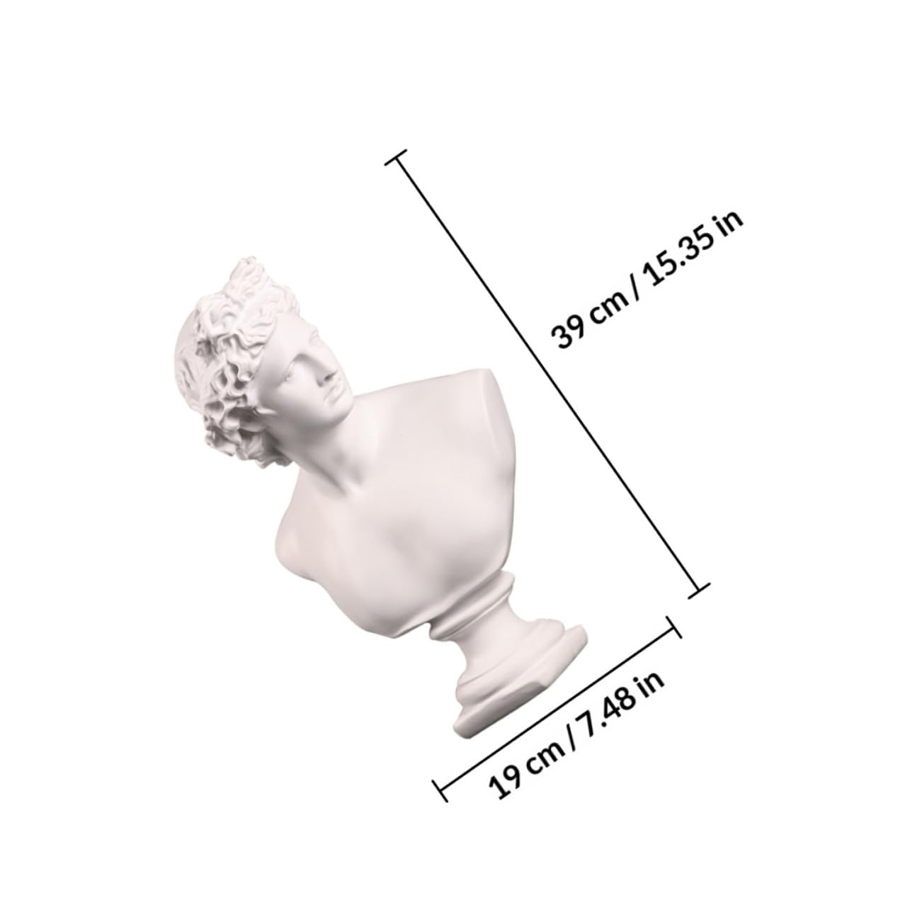 OUNONA Rzeźby Dekoracja Domu Żywica Gipsowa Figurka Dawid Statua Gipsowa Rzeźba 19x14x31cm Do Dekoracji