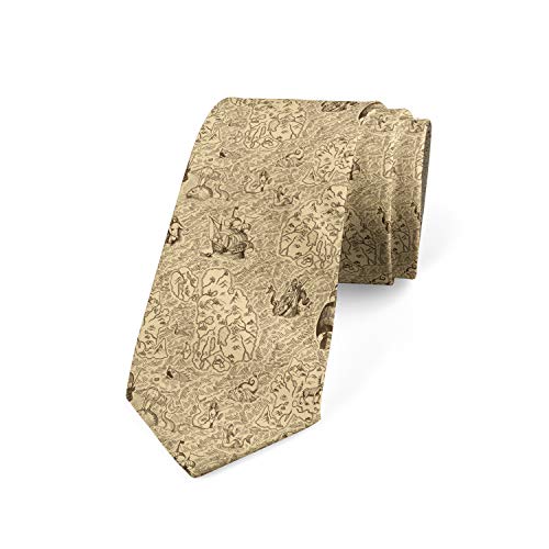 Unedskck Cravate moderne multicolore pour homme, Beige et cacao foncé, taille unique