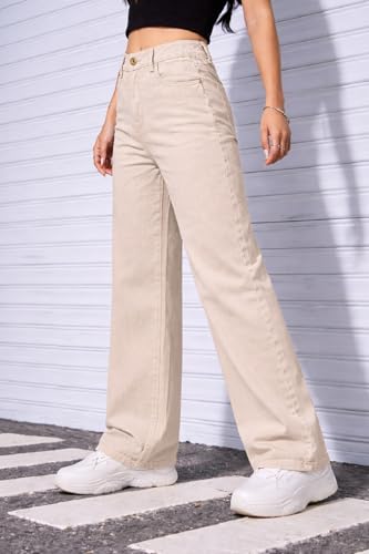 Image of ADBUCKS Stretchable Denim Fabric High Rise Straight Fit Jeans for Girls