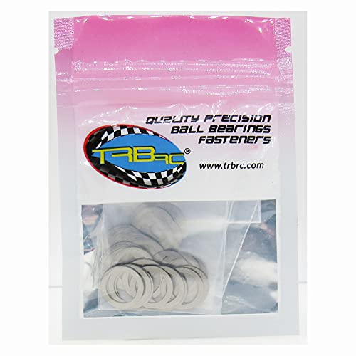 TRB RC Lot de 10 cales en acier M10 x 14 mm de diamètre 0,1, 0,2, 0,3, 0,5 mm de largeur Cover