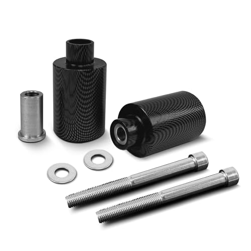 Krator MT219-044 Black Slider (1999-2007 Suzuki Hayabusa GSXR 1300 Frame Crash Protectors Motorcycle)