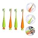 BATHVEVE 4pcs Boy Girl Toothbrush Soft Bristle Carrot Design Daily Use Manual Toothbrushes for Boy Girl Eye-catching Colors for Home Use and Sharing Friends